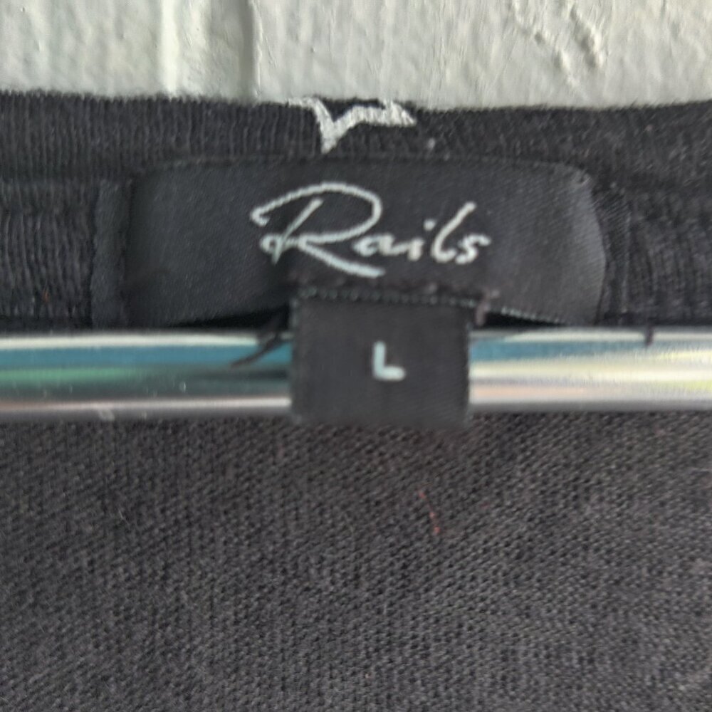 Rails Soft Tee In Black With Emblazoned White Sta… - image 6